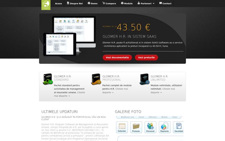 Screenshot of glomer.ro