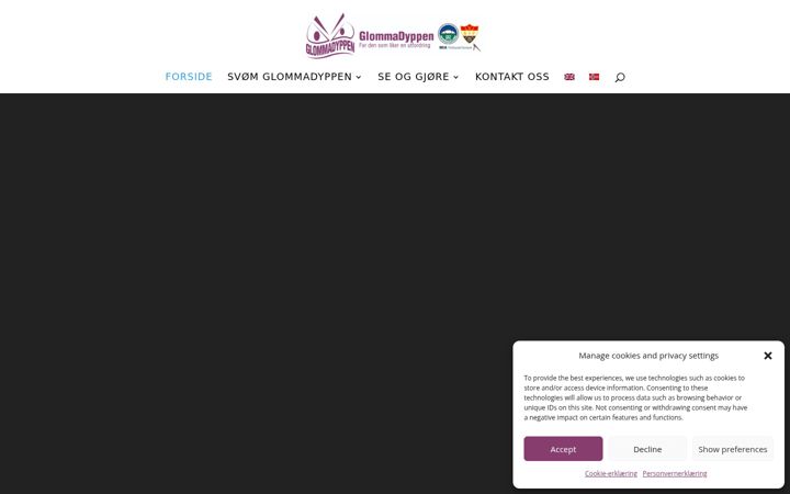 Screenshot of glommadyppen.no