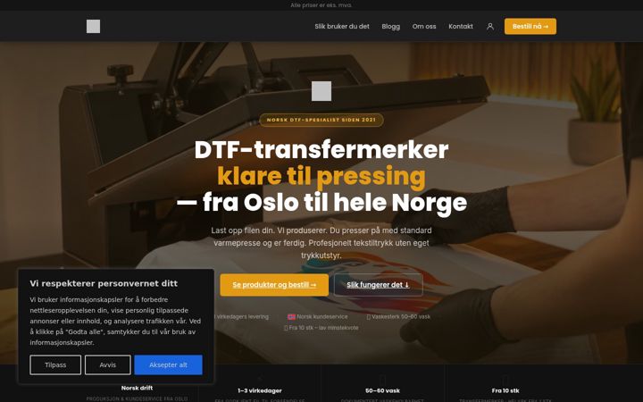 Screenshot of gloo.no