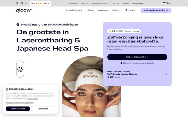 Screenshot of gloow.be