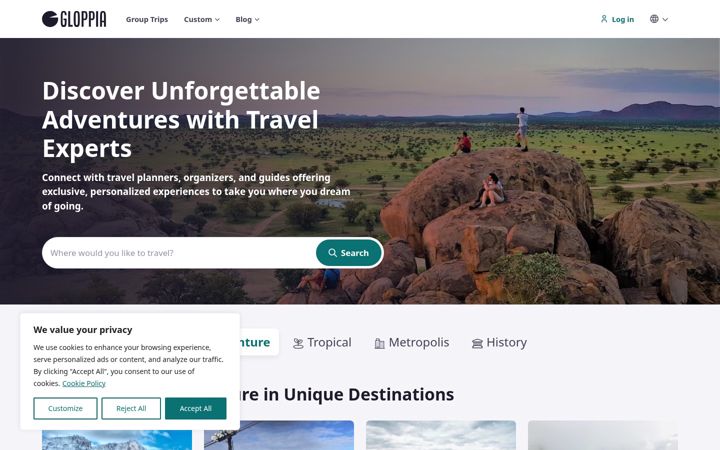 Screenshot of gloppia.com