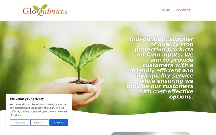 Screenshot of gloquimicos.com