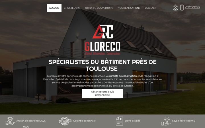 Screenshot of gloreco.fr
