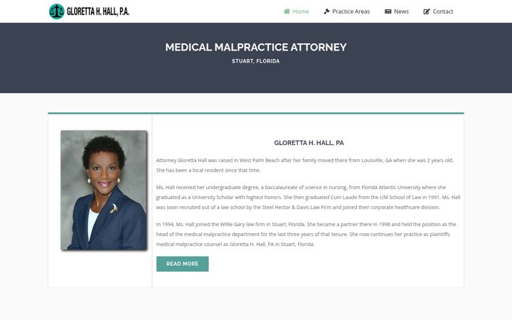 Screenshot of glorettahhallpa.com