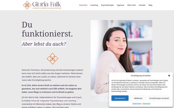 Screenshot of gloria-falk.de