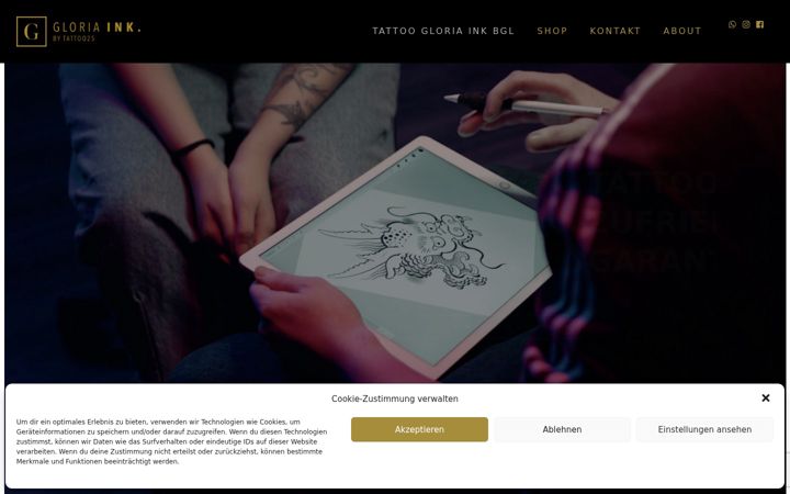 Screenshot of gloria-ink-bgl.de