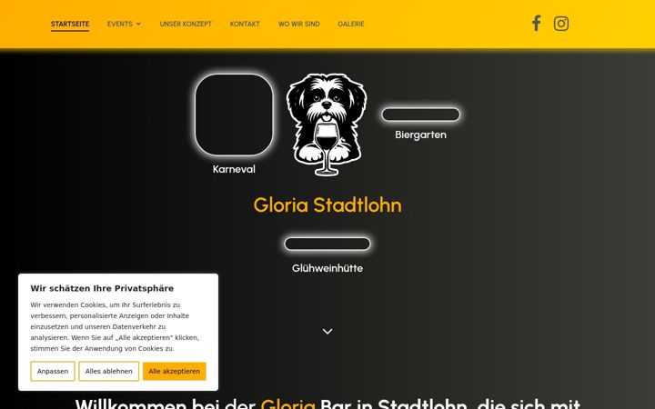 Screenshot of gloria-vision.de