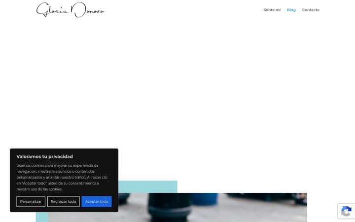 Screenshot of gloriadonoso.es