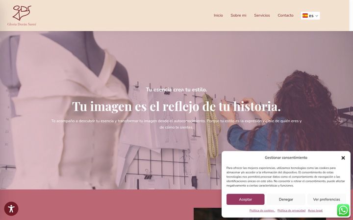 Screenshot of gloriaduransante.es