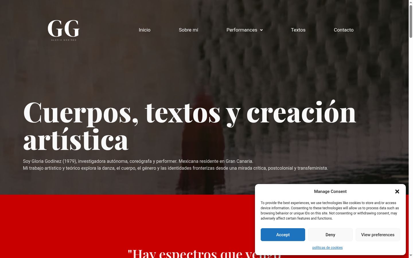 Screenshot tal-banner tal-kunsens muri qabel kwalunkwe interazzjoni