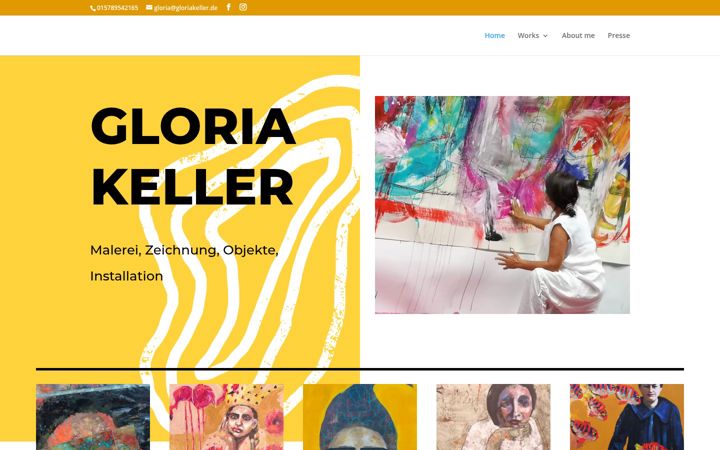 Screenshot of gloriakeller.de