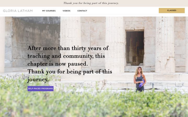 Screenshot of glorialatham.com