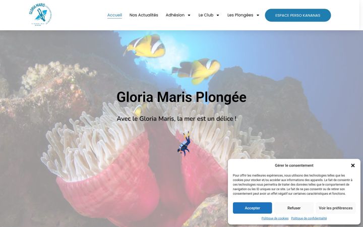 Screenshot of gloriamaris.net