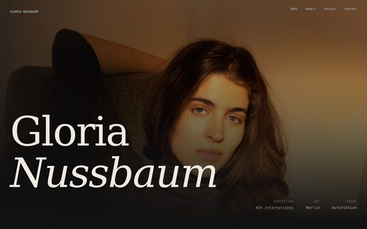 Screenshot of glorianussbaum.com