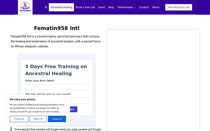 Screenshot of gloriaogunbadejo.com