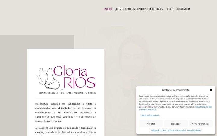 Screenshot of gloriariostherapy.com