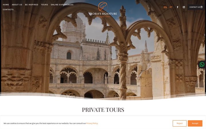 Screenshot of gloriasignature.com