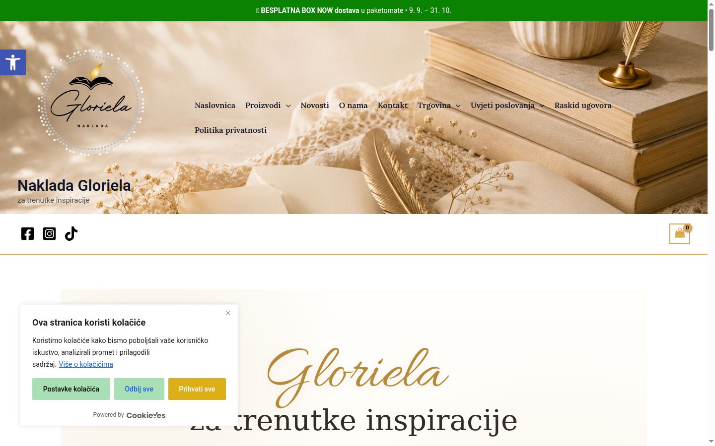 Screenshot tal-banner tal-kunsens muri qabel kwalunkwe interazzjoni