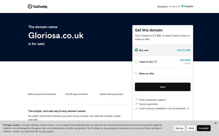 Screenshot of gloriosa.co.uk