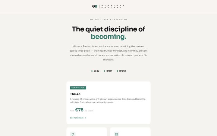 Screenshot of gloriousbastard.co