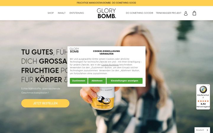 Screenshot of glorybomb.ch