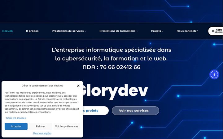 Screenshot of glorydev.fr