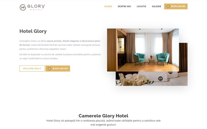 Screenshot of gloryhotel.ro