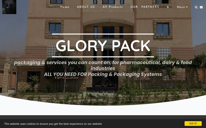 Screenshot of glorypackegypt.com