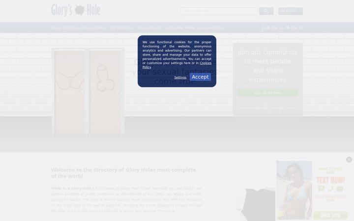 Screenshot of gloryshole.com
