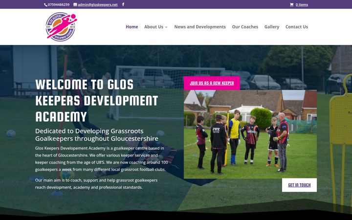 Screenshot of gloskeepers.net