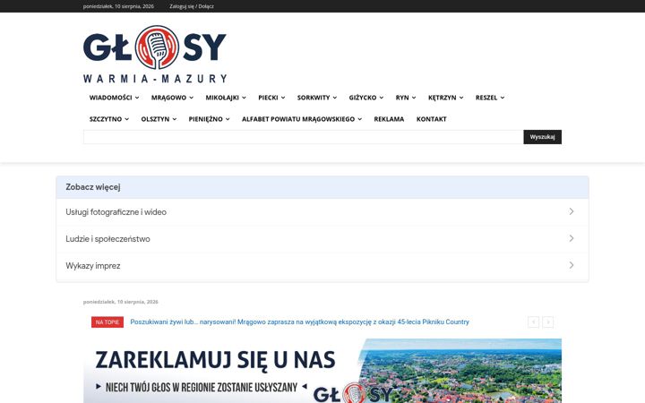 Screenshot of glosmazur24.pl