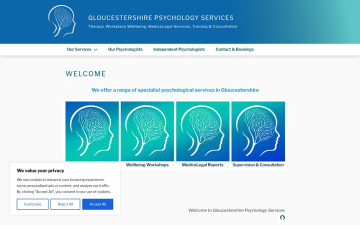 Screenshot of glospsychology.co.uk