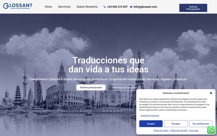 Screenshot of glossant.com