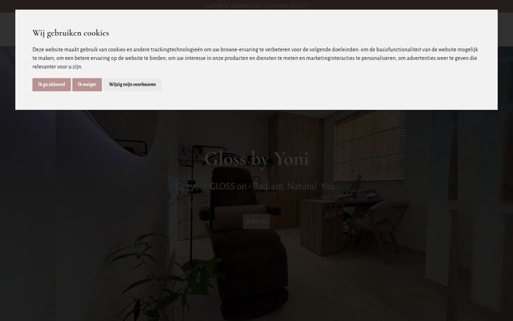 Screenshot of glossbyyoni.be