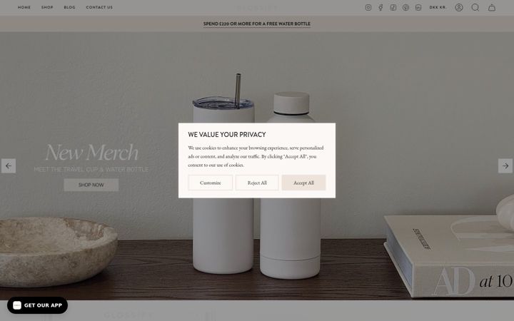Screenshot of glossify.co.uk