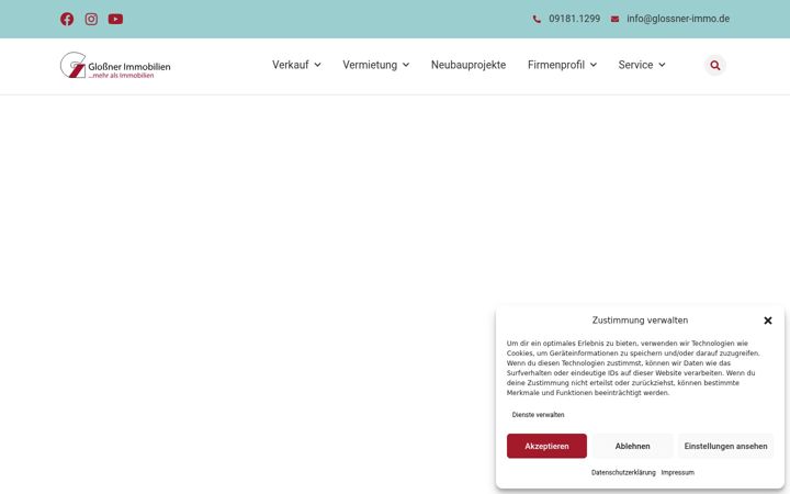 Screenshot of glossner-immo.de