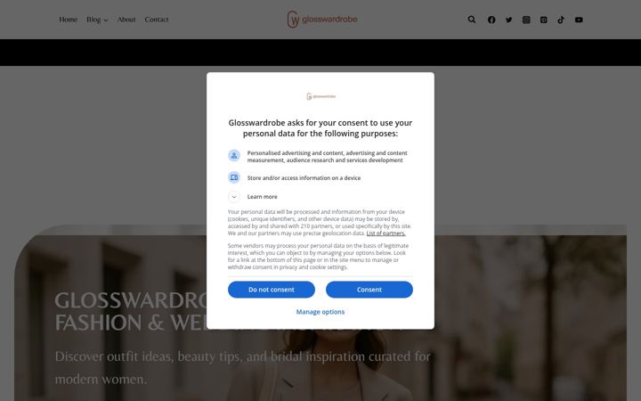 Screenshot of glosswardrobe.com