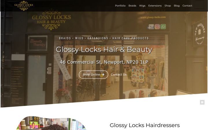 Screenshot of glossy-locks.com