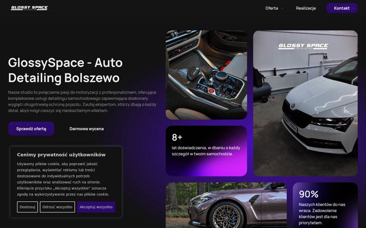 Screenshot of glossyspace.pl