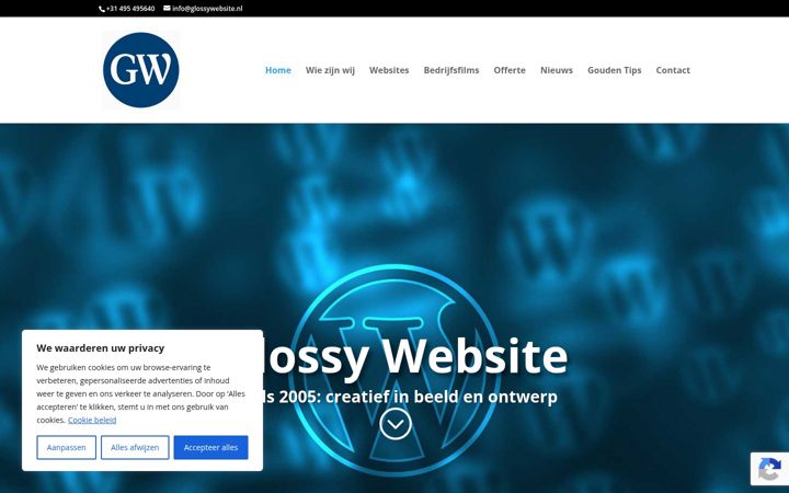 Screenshot of glossywebsite.nl