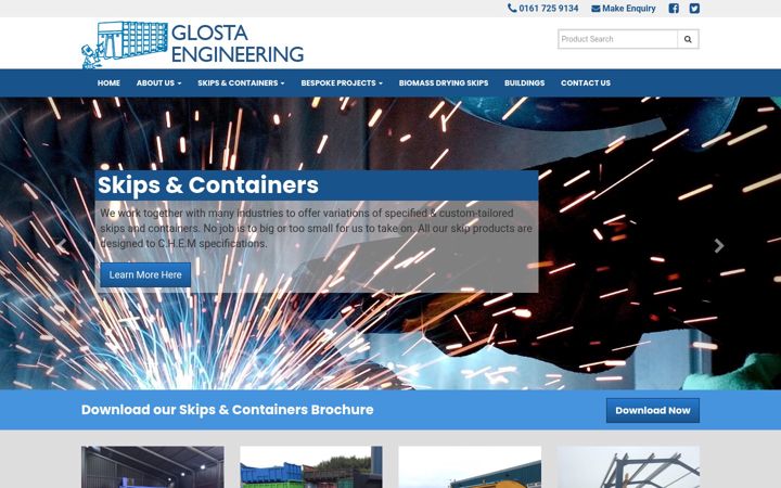 Screenshot of glosta-engineering.co.uk