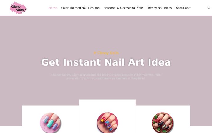Screenshot of glosynails.com