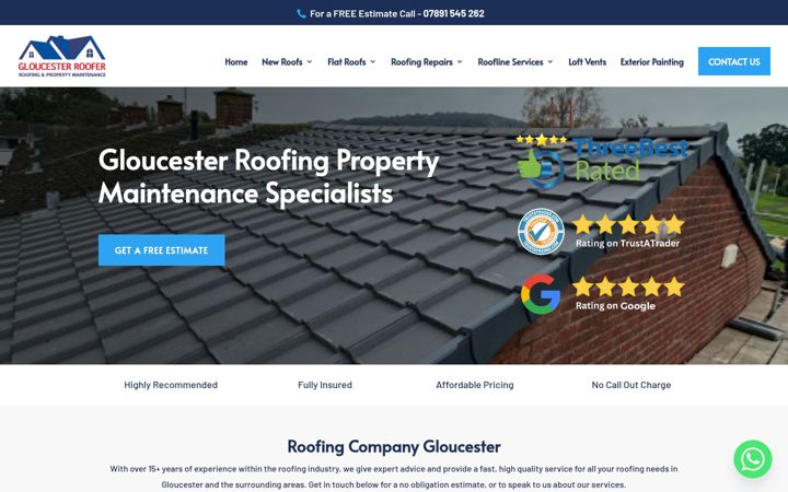 Screenshot of gloucester-roofer.co.uk
