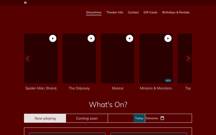 Screenshot of gloucestercinema.com