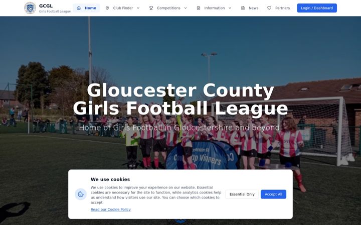 Screenshot of gloucestercountygirlsleague.com