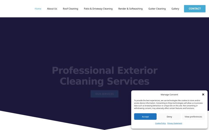 Screenshot of gloucestershireexteriorcleaning.co.uk