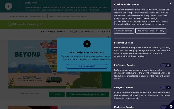 Screenshot of gloucestershirerecycles.com