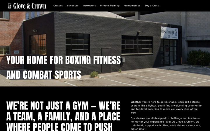 Screenshot of gloveandcrown.com