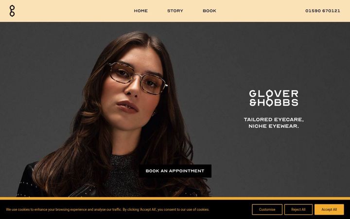 Screenshot of gloverandhobbs.co.uk