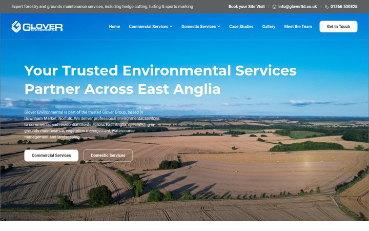 Screenshot of gloverenvironmental.co.uk